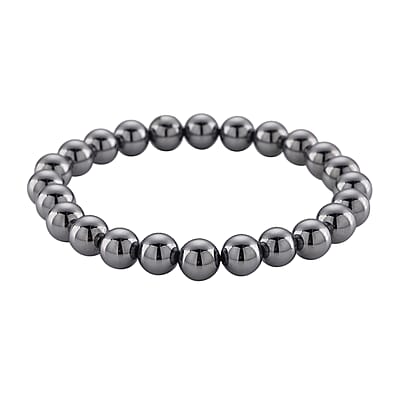 Terahertz 285.00 ctw Palm Stone and Beaded Stretch Bracelet (6.5-7In)