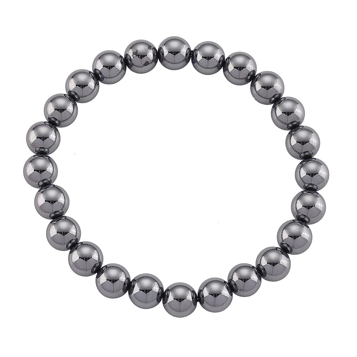 Terahertz 285.00 ctw Palm Stone and Beaded Stretch Bracelet (6.5-7In) image number 4
