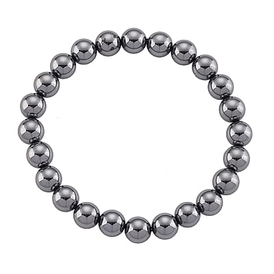 Terahertz 285.00 ctw Palm Stone and Beaded Stretch Bracelet (6.5-7In)