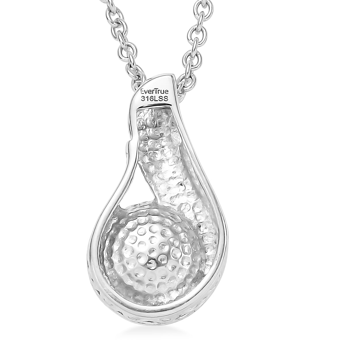 EverTrue Fresh Water Pearl Pendant Necklace in Stainless Steel 20 Inches  image number 4