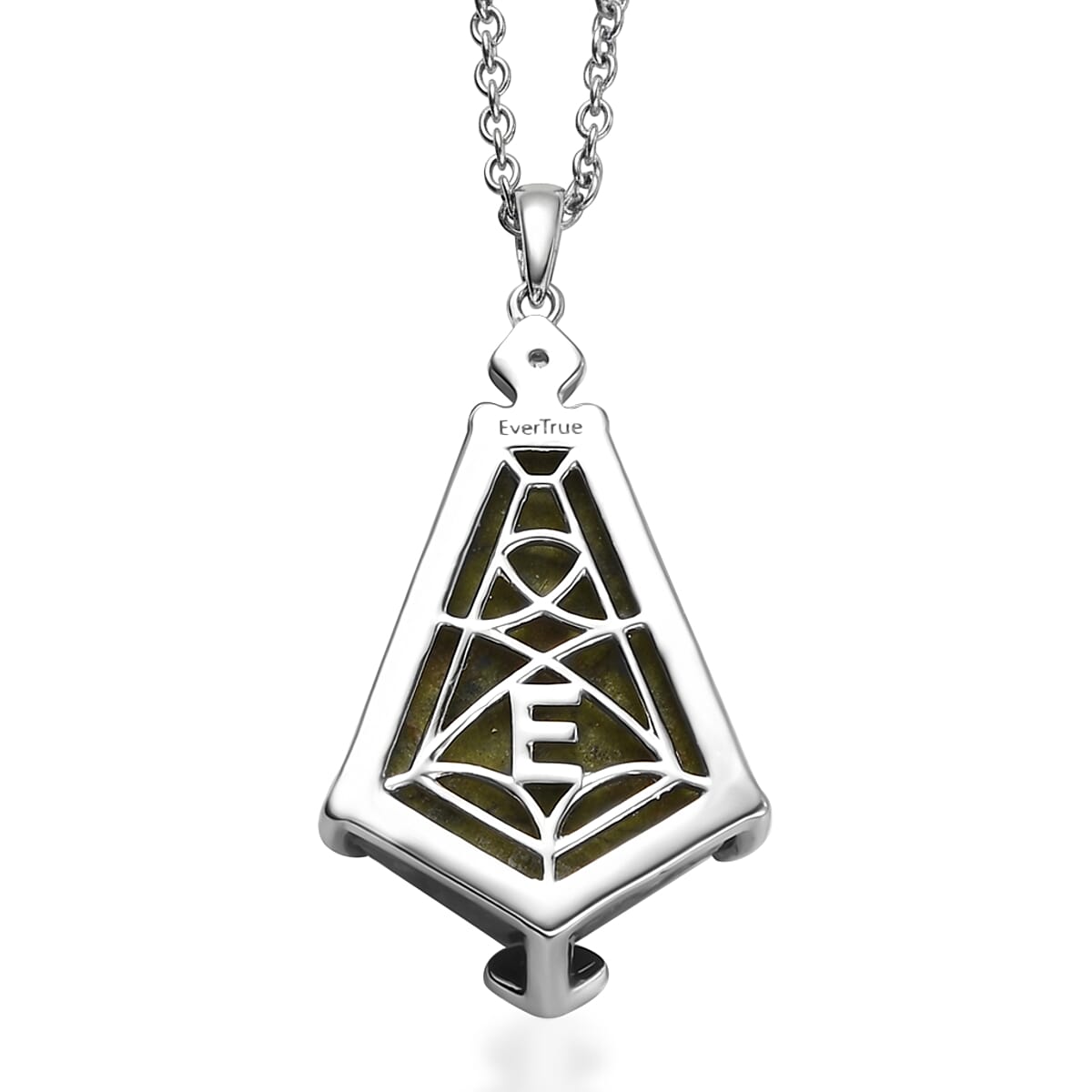 EverTrue Tasmanian Stichtite and Multi Gemstone 11.50 ctw Pendant in Platinum Bond with Stainless Steel Necklace 20 Inches image number 4