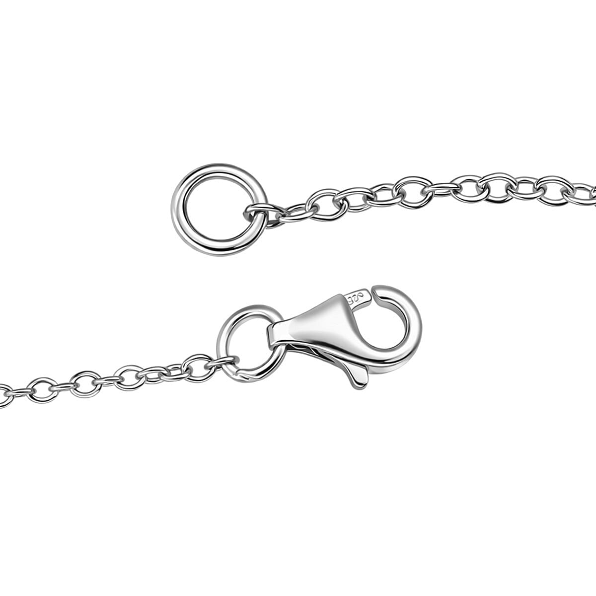 Blue Jade (D) 45.00 ctw Carved Mikubu Pendant Necklace in Rhodium Over Sterling Silver 20 Inches image number 3