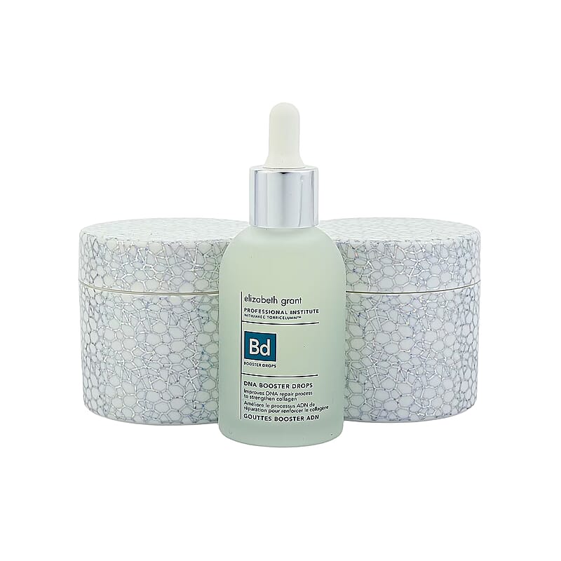Valentine Special Deal Elizabeth Grant Collagen Re-Inforce 3D Silk Edition Day (3.4oz) & Night Cream (3.4oz) with Professional Institute DNA Booster Drops (2oz)