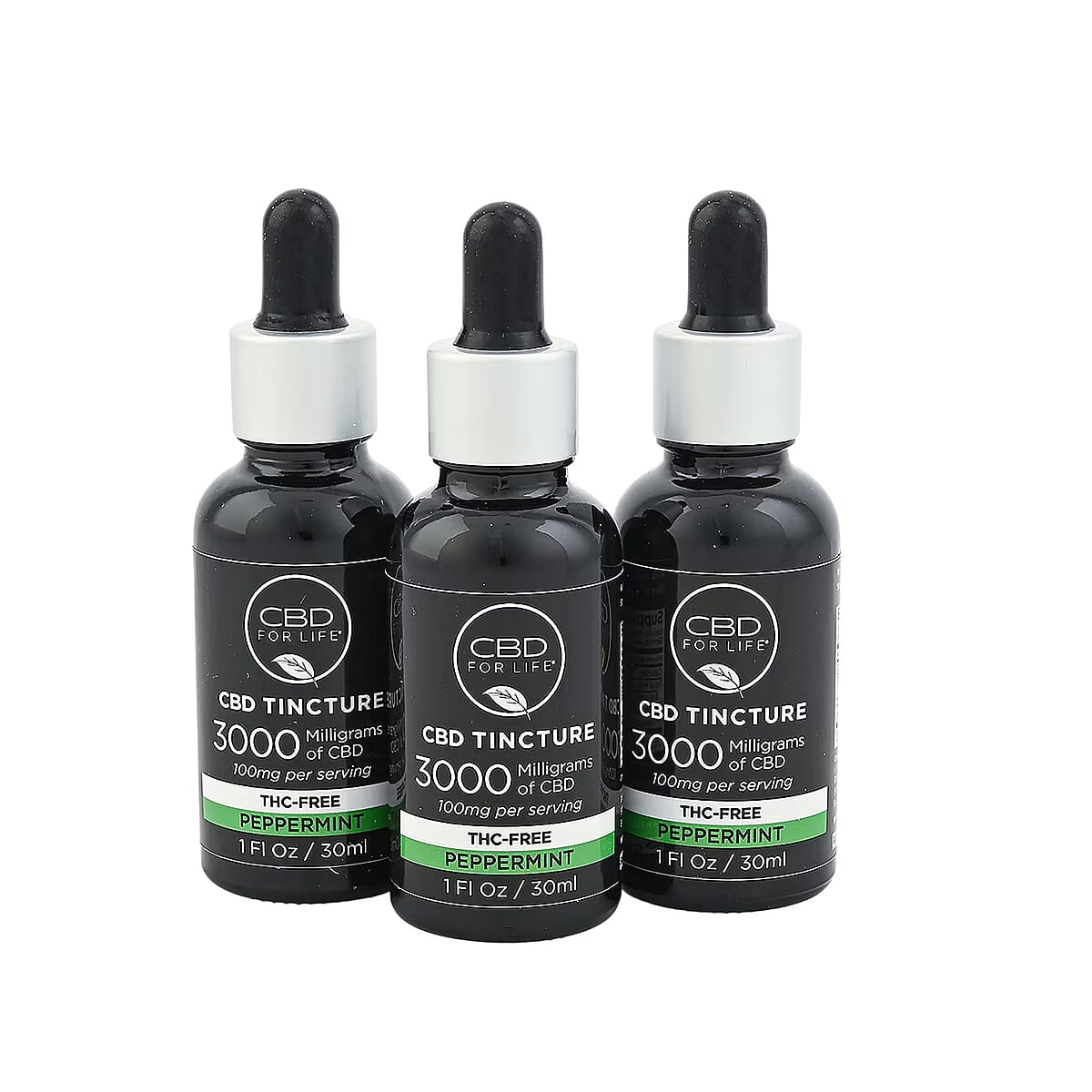 Doorbuster CBD For Life Set of 3 3000mg CBD Peppermint Tincture (3x 1oz) image number 0