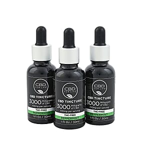Doorbuster CBD For Life Set of 3 3000mg CBD Peppermint Tincture (3x 1oz)