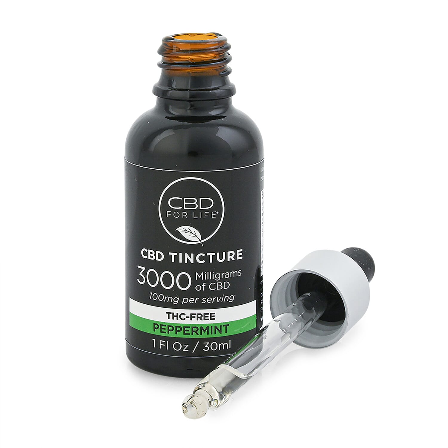 Buy CBD For Life Set of 3 3000mg CBD Peppermint Tincture (3x 1oz