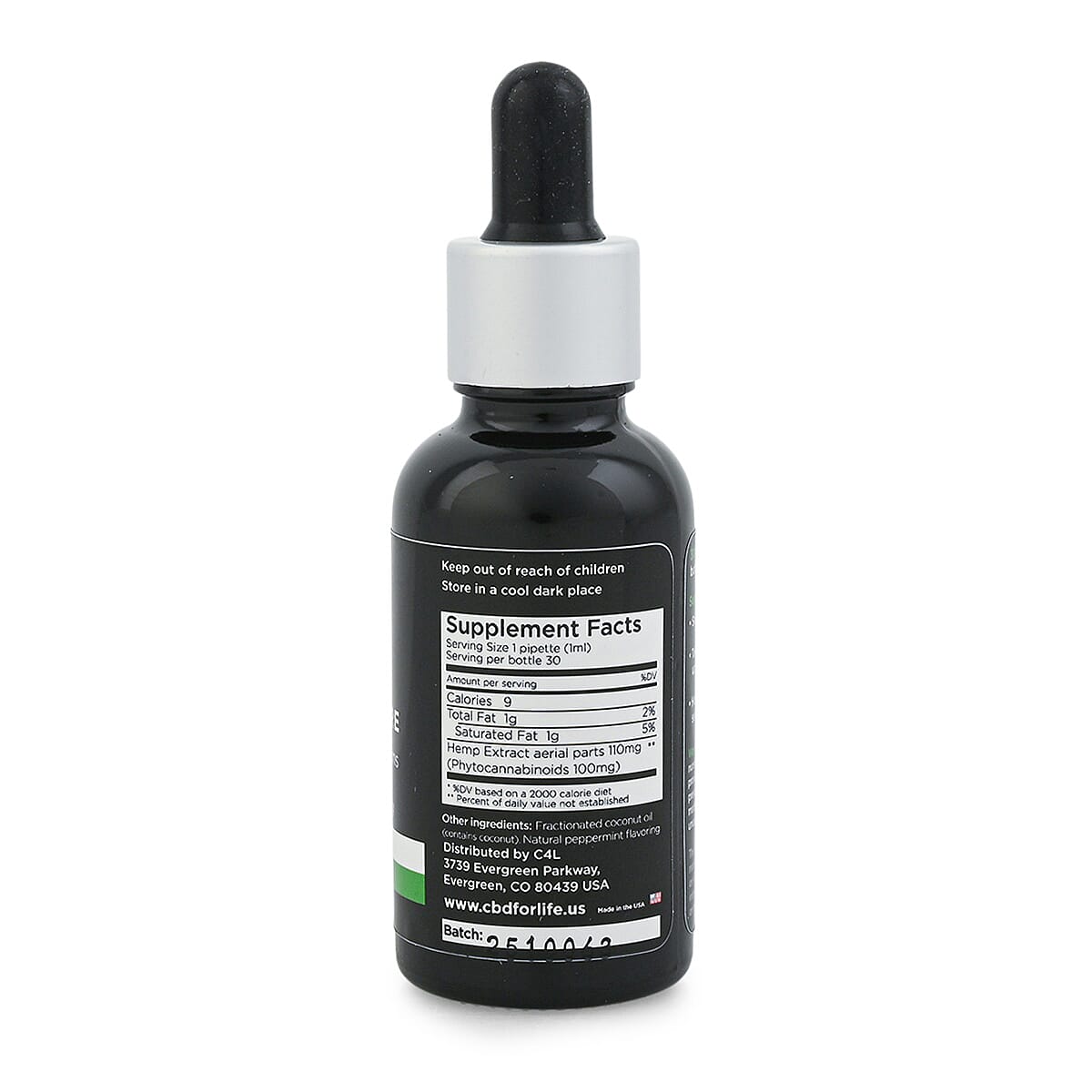 Buy CBD For Life Set of 3 3000mg CBD Peppermint Tincture (3x 1oz