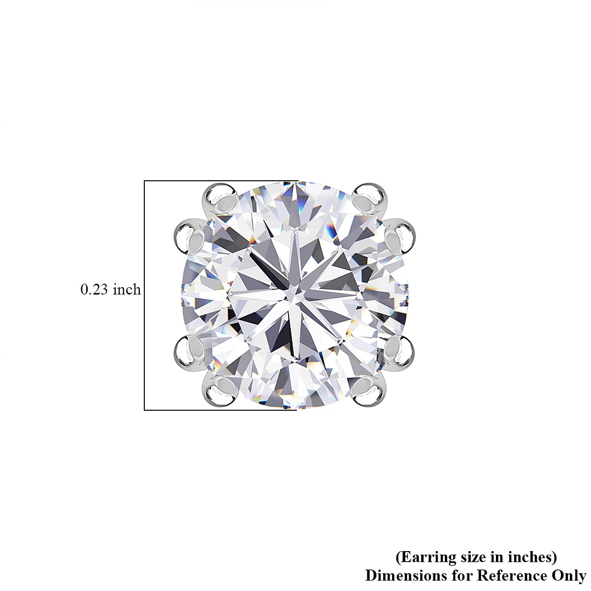 D'Joy Moissanite 2.60 ctw Set of 3 Solitaire Stud Earrings in 18K Vermeil YRG and Rhodium Over Sterling Silver