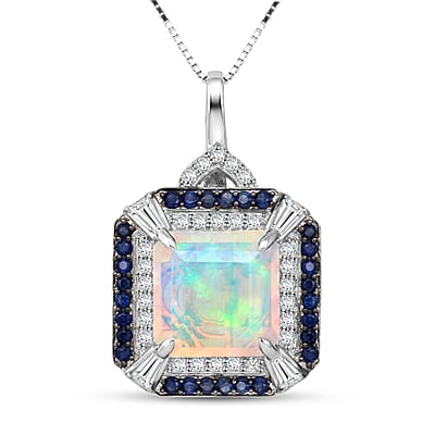 Ethiopian Welo Opal & Ceylon Blue Sapphire - Product card gallery slide 1 (10184698560825)