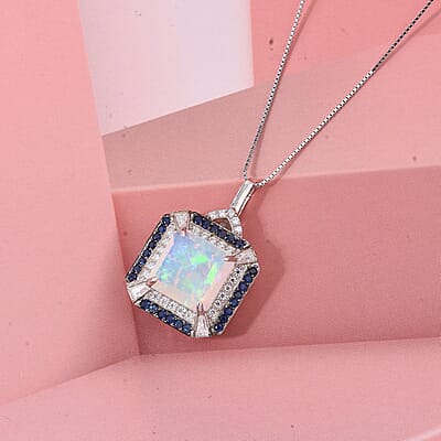 Ethiopian Welo Opal & Ceylon Blue Sapphire - Product card gallery slide 2 (10184698560825)