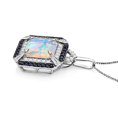 Ethiopian Welo Opal & Ceylon Blue Sapphire - Product card gallery slide 4 (10184698560825)