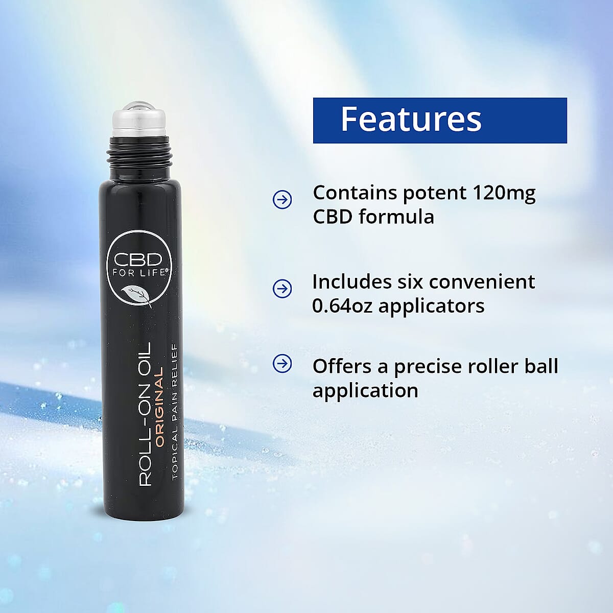 Doorbuster CBD For Life Set of 6 Original CBD Roll On for Pain Relief (6x 0.64oz) image number 3