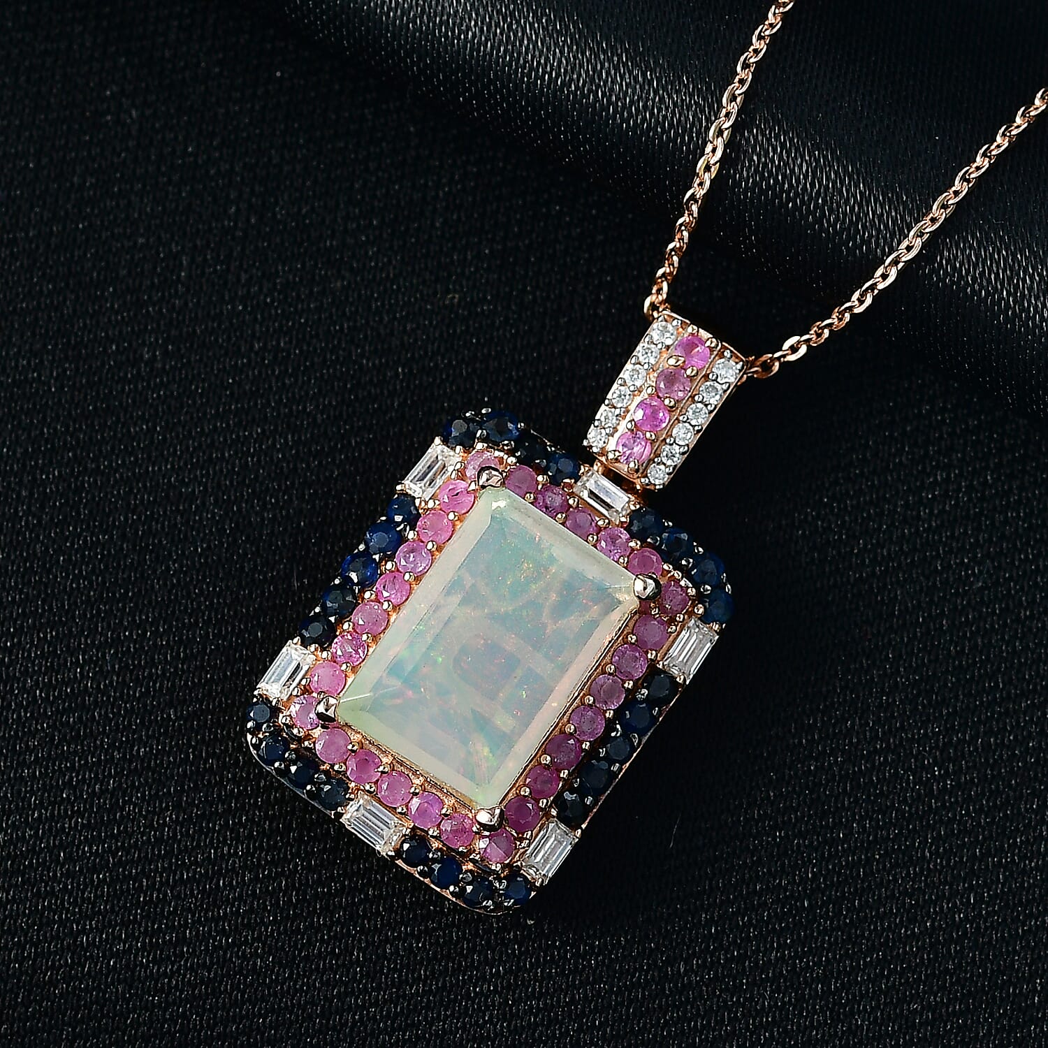 Ethiopian Welo Opal & Blue Sapphire