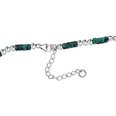 D'Joy Artisan Crafted Premium White Buffalo and Royston Turquoise 44.20 ctw Pendant Necklace in Rhodium Over Sterling Silver 20 Inches