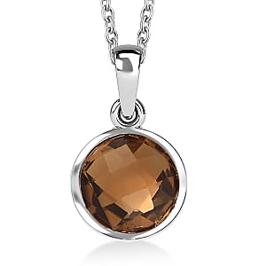 Doorbuster D'Joy Autumn Alexite 3.75 ctw Pendant Necklace in Platinum Over Sterling Silver 20 Inches
