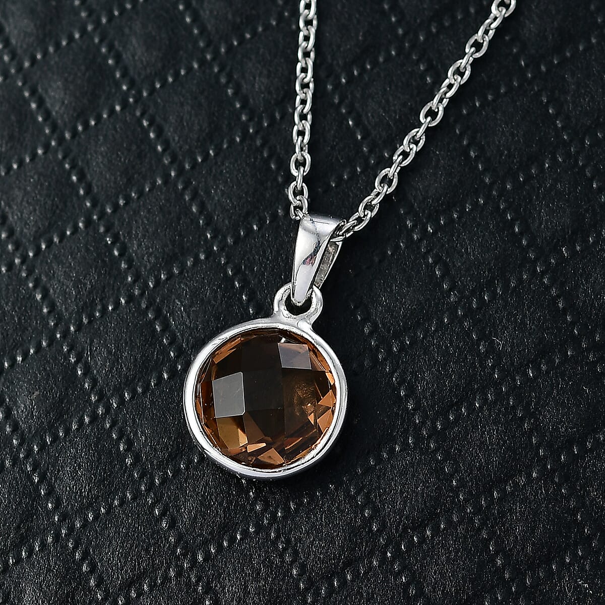 Doorbuster D'Joy Autumn Alexite 3.75 ctw Pendant Necklace in Platinum Over Sterling Silver 20 Inches image number 1
