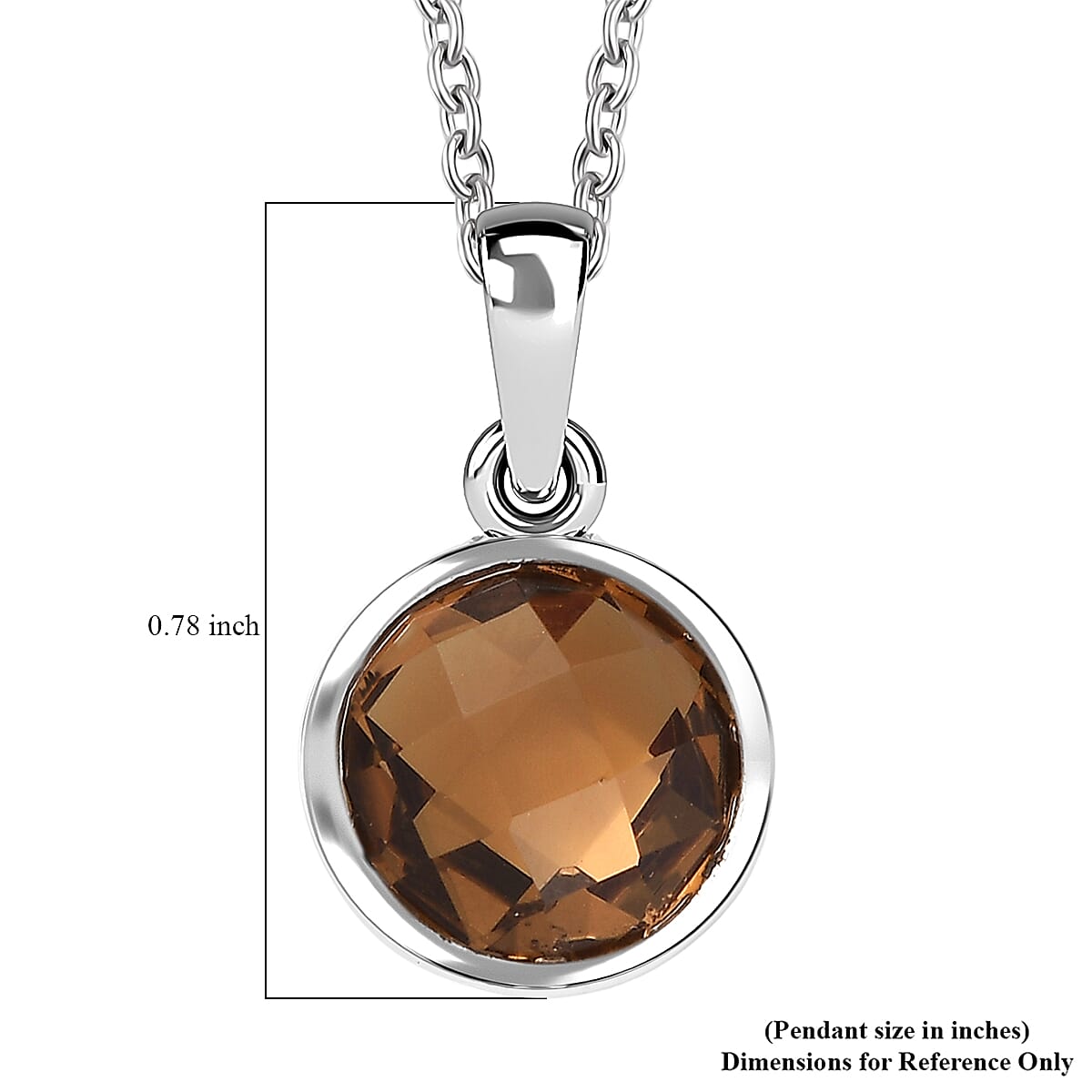 Doorbuster D'Joy Autumn Alexite 3.75 ctw Pendant Necklace in Platinum Over Sterling Silver 20 Inches image number 6