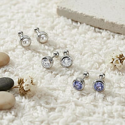 Rhodium Over Sterling Silver - Product card gallery slide 2 (10176709886265)