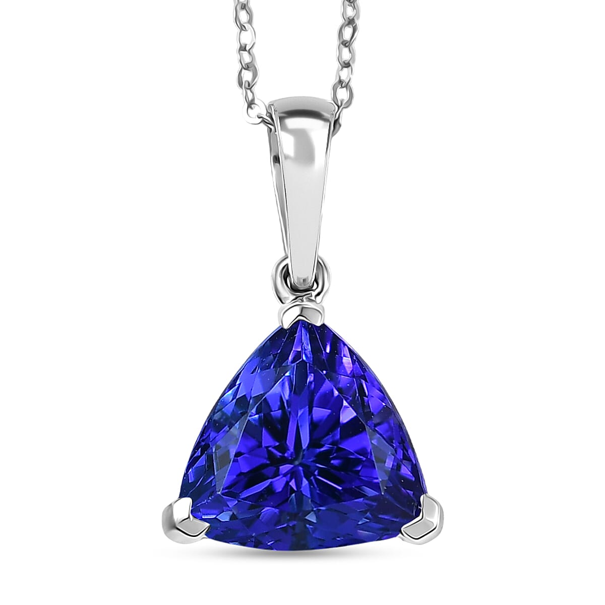 Doorbuster Rhapsody AAAA Tanzanite 5.00 ctw Solitaire Pendant Necklace in 950 Platinum 18 Inches (Del. in 10-12 Days)  image number 0