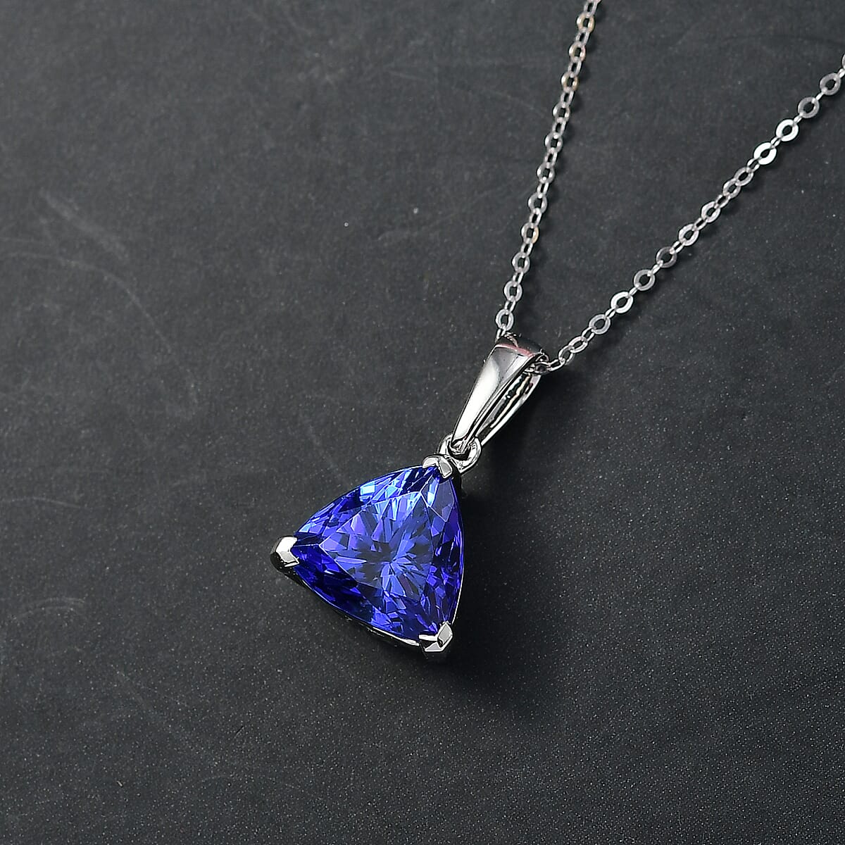 Doorbuster Rhapsody AAAA Tanzanite 5.00 ctw Solitaire Pendant Necklace in 950 Platinum 18 Inches (Del. in 10-12 Days)  image number 1