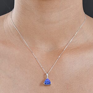 Rhapsody AAAA Tanzanite Solitaire Pendant Necklace in 950 Platinum 5.00 ctw  (18 Inches)
