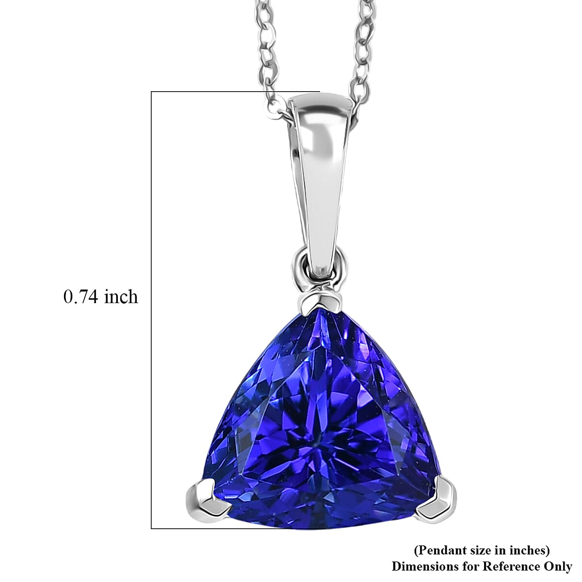 Doorbuster Rhapsody AAAA Tanzanite 5.00 ctw Solitaire Pendant Necklace in 950 Platinum 18 Inches (Del. in 10-12 Days)  image number 5
