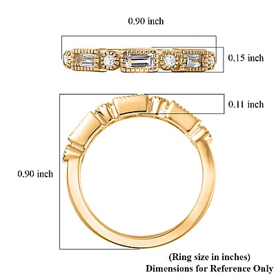 D'Joy Rachel Roy Loving Care Set of 2 Sky Blue Topaz, White Zircon Ring in 18K Vermeil YG Over Sterling Silver 1.90 ctw
