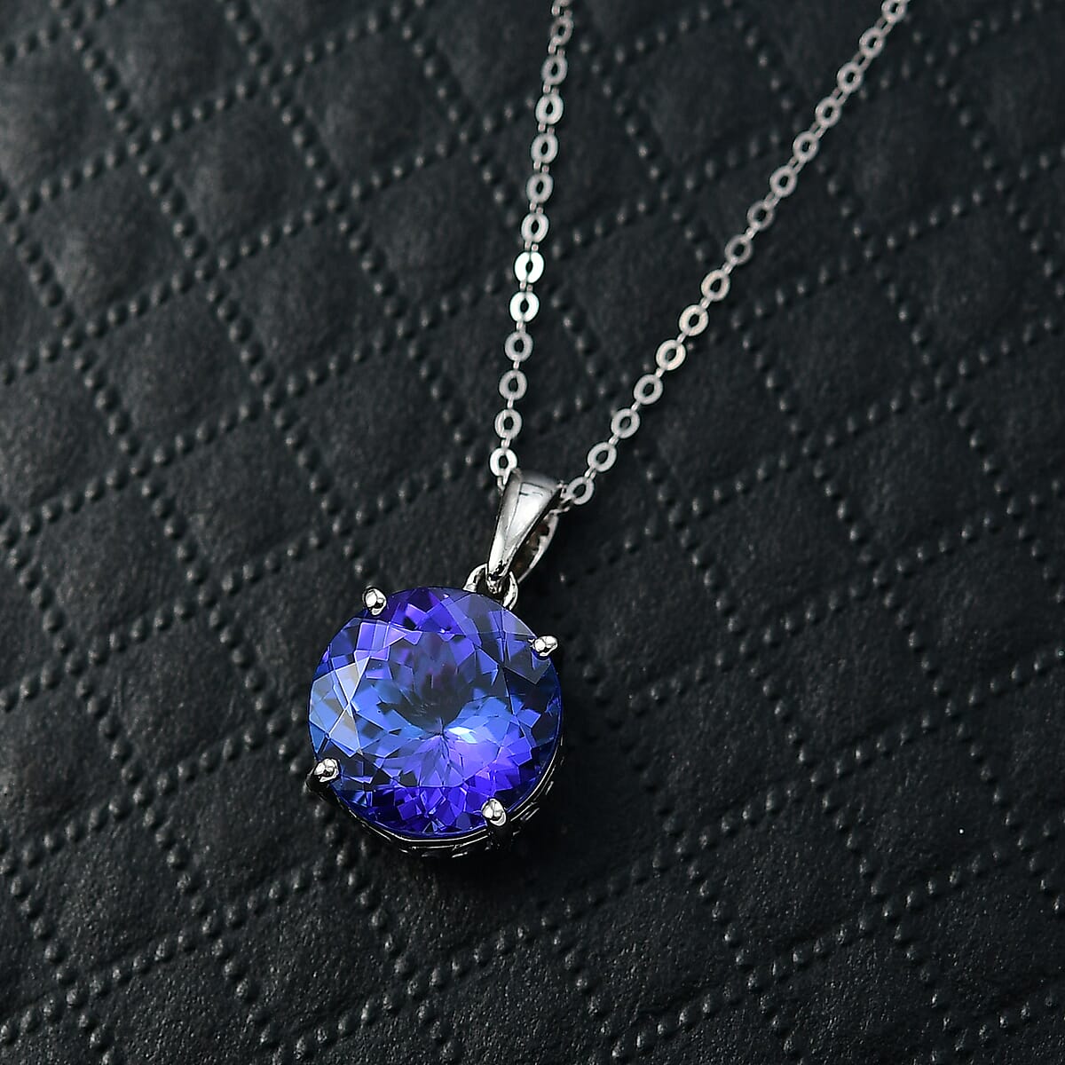 Rhapsody AAAA Tanzanite Solitaire Pendant Necklace in 950 Platinum 5.00 ctw (18 Inches) image number 1