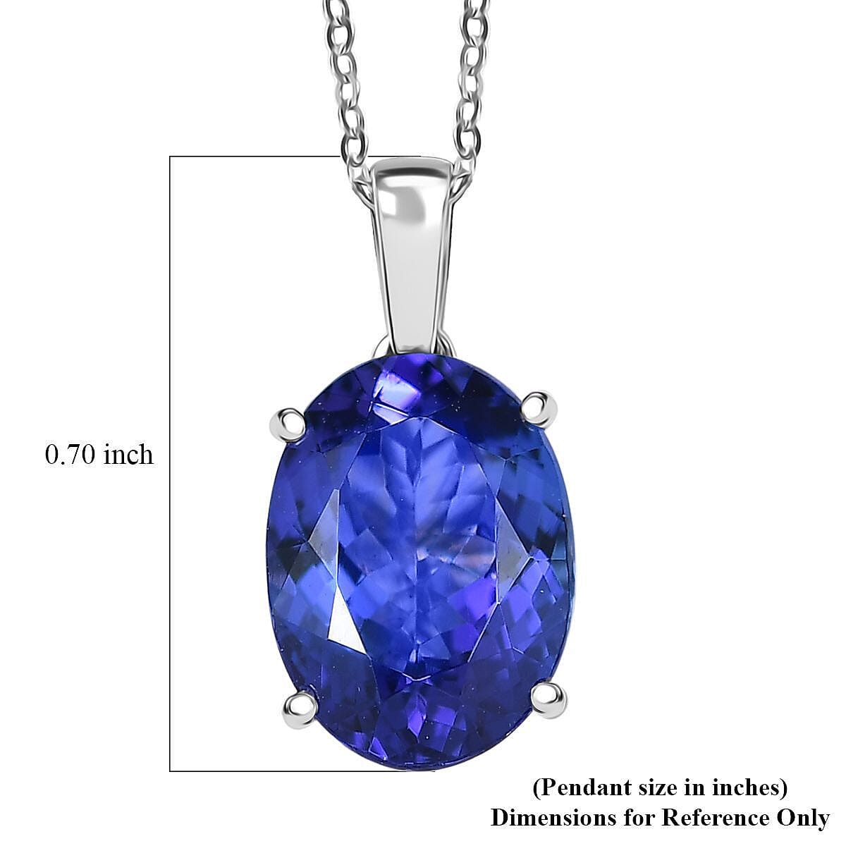 Doorbuster Rhapsody AAAA Tanzanite 5.00 ctw Solitaire Pendant Necklace in 950 Platinum 4.60 Grams 18 Inches image number 6