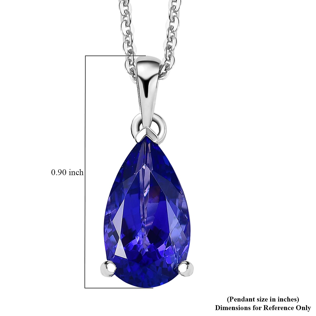 Rhapsody AAAA Tanzanite Solitaire Pendant Necklace in 950 Platinum 5.00 ctw (18 Inches)