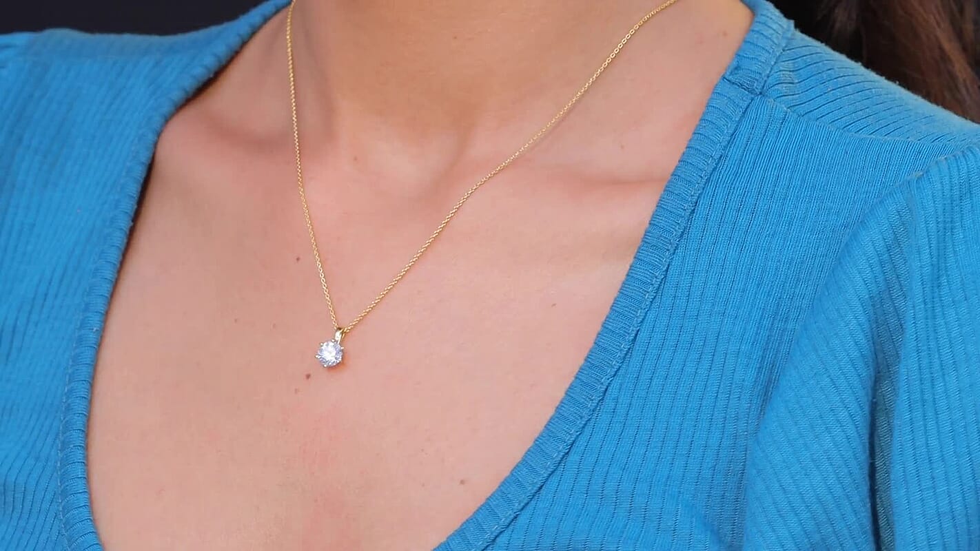 Luxuriant Lab Grown Diamond (G-H, SI) Solitaire Pendant Necklace 1.00 ctw