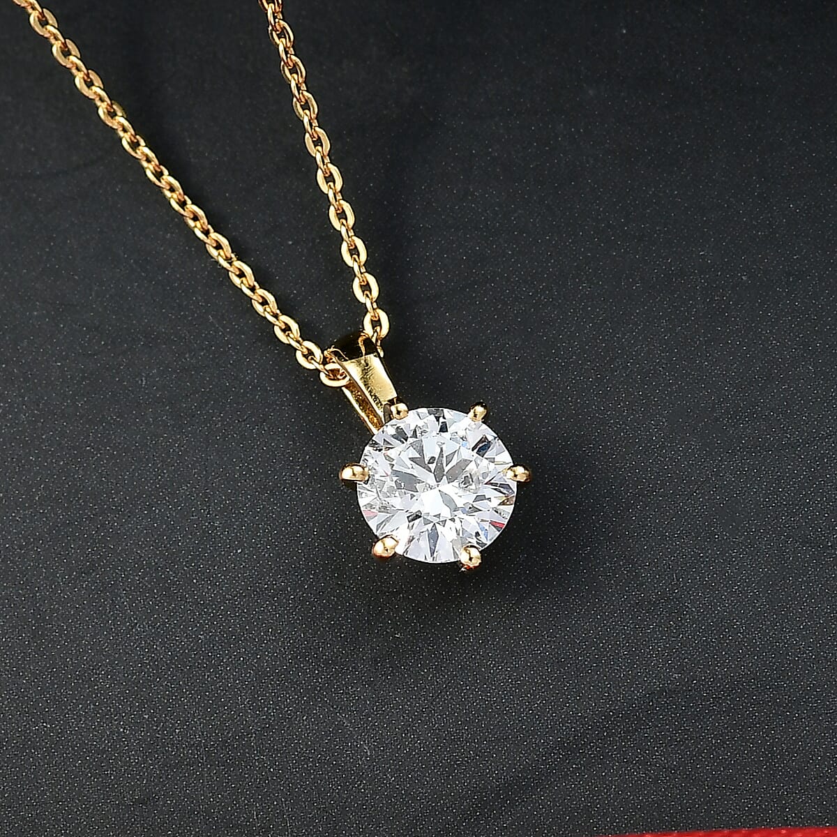 Doorbuster Luxuriant Lab Grown Diamond G-H SI 1.00 ctw Classic Elegance Pendant Necklace in 18K Vermeil Yellow Gold Over Sterling Silver 20 Inches (Del. in 10-12 Days)  image number 1