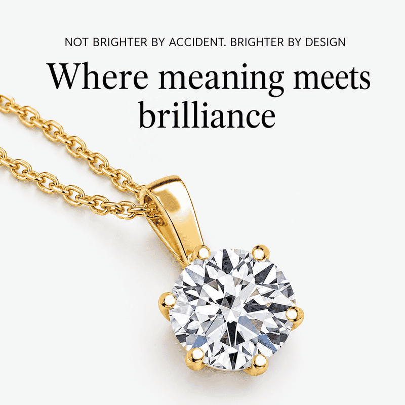 Luxuriant Lab Grown Diamond G-H SI 1.00 ctw Classic Elegance Pendant Necklace in 18K Vermeil Yellow Gold Over Sterling Silver 20 Inches