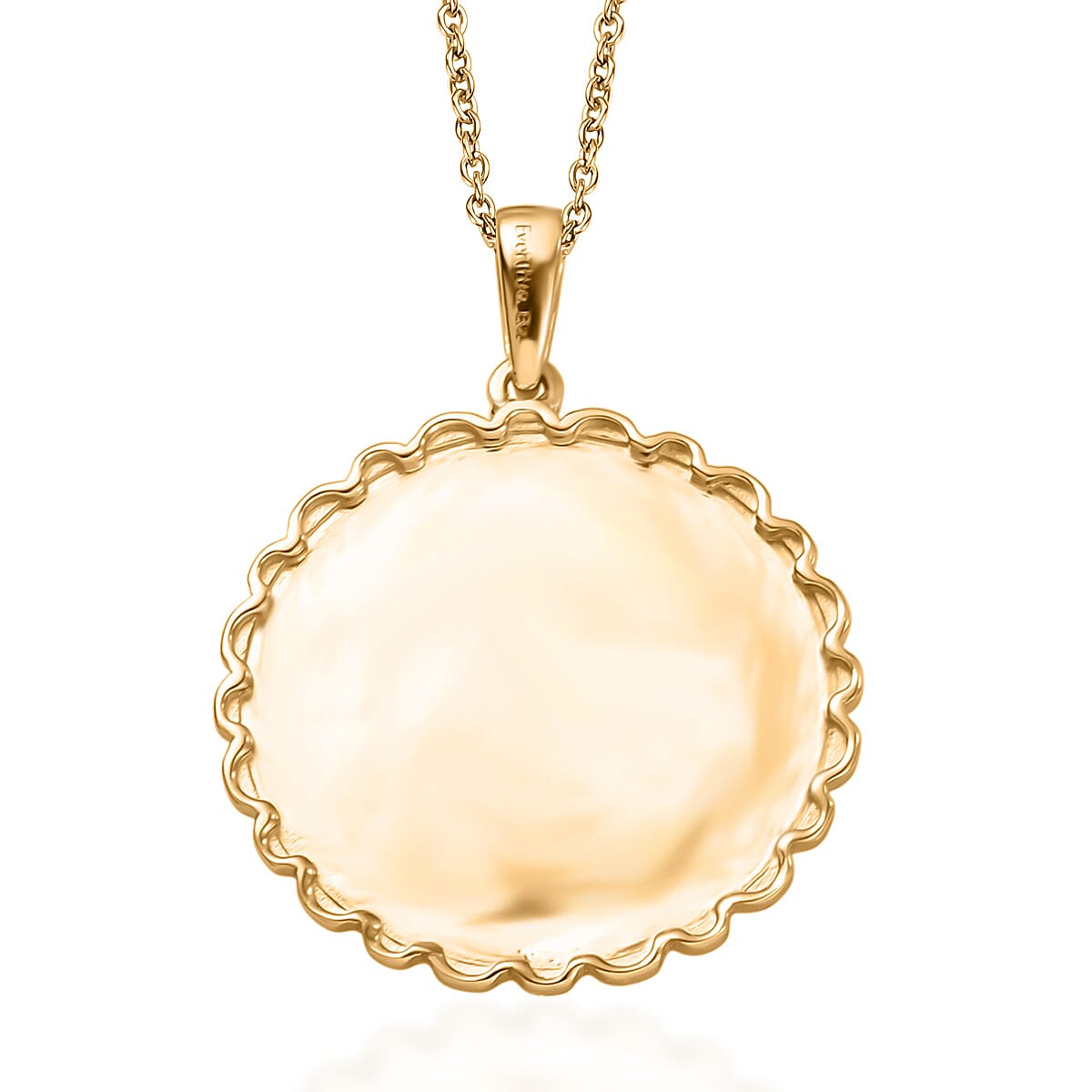 EverTrue Bronzella Collection Floral Pendant in 18K YG Plated Bronze with ION Plated YG Stainless Steel Necklace 20 Inches image number 4