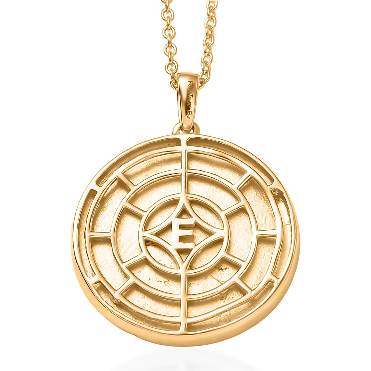 EverTrue Bronzella Collection Radiant Sun Pendant in 18K YG Plated Bronze with ION Plated YG Stainless Steel Necklace (20 Inches) image number 4
