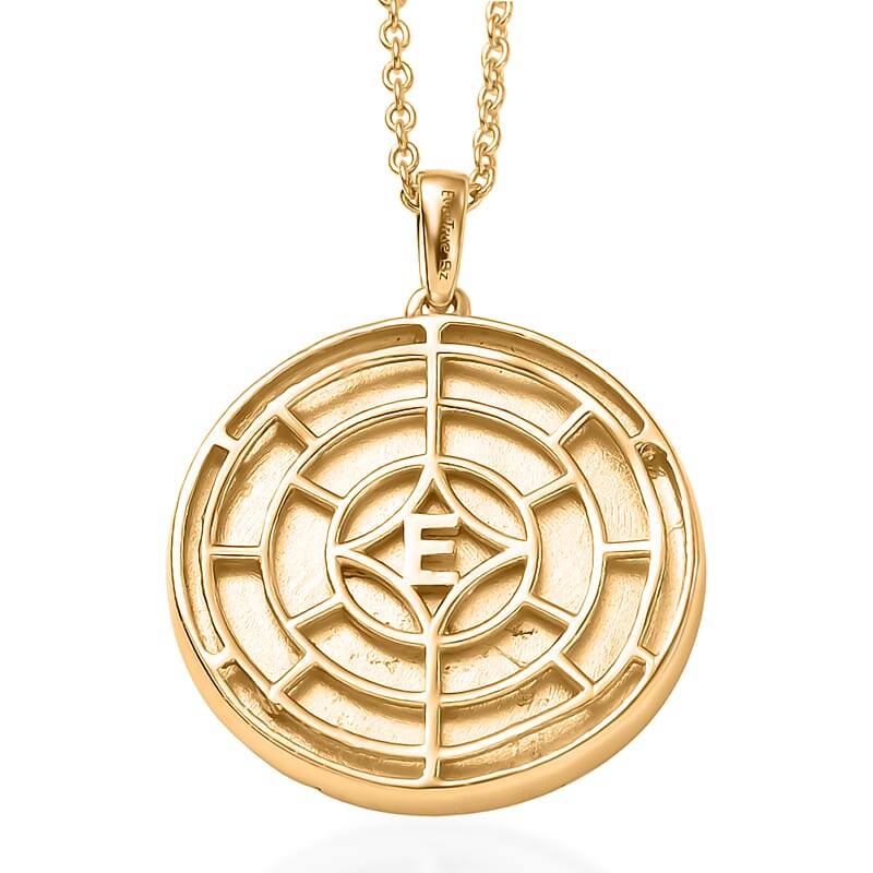 EverTrue Bronzella Collection Radiant Sun Pendant in 18K YG Plated Bronze with ION Plated YG Stainless Steel Necklace (20 Inches)