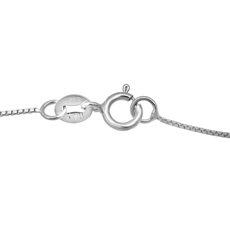 D'Joy Star Ruby, White Zircon Pendant Necklace in Rhodium Over Sterling Silver 2.00 ctw (20 Inches)