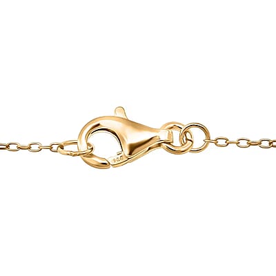  Luxuriant Lab Grown Diamond G-H SI 0.10 ctw Heart Pendant Necklace in 18K Vermeil Yellow Gold Over Sterling Silver 20 Inches