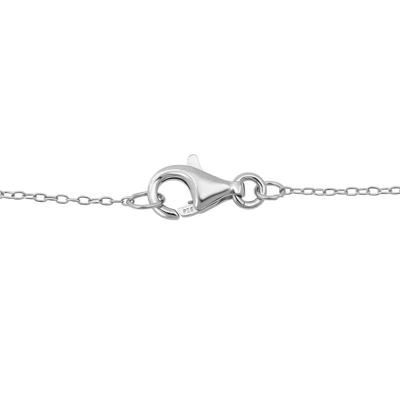 Luxuriant Lab Grown Diamond G-H SI 0.40 ctw Butterfly Pendant Necklace in Rhodium Over Sterling Silver 20 Inches