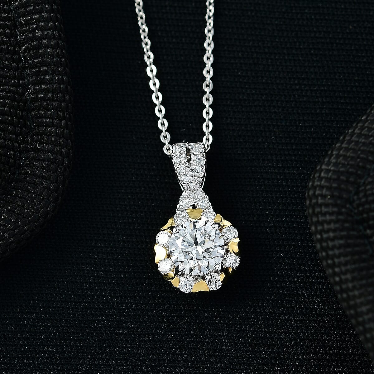 Luxuriant Lab Grown Diamond G-H SI 1.00 ctw Pendant Necklace in Rhodium Over Sterling Silver 20 Inches image number 1