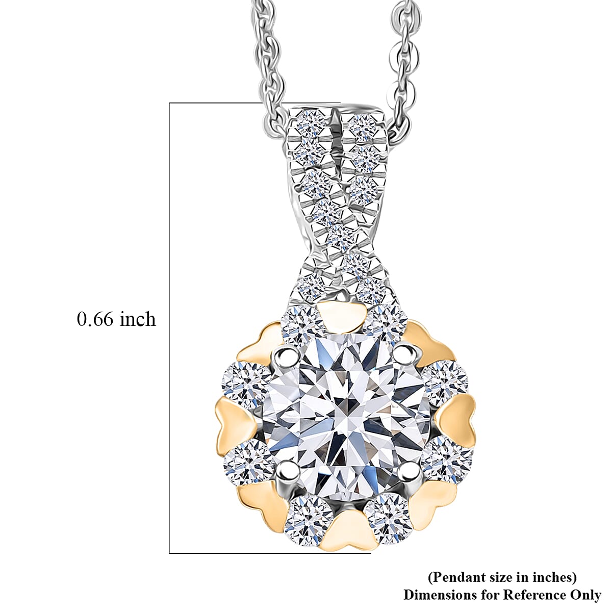 Luxuriant Lab Grown Diamond G-H SI 1.00 ctw Pendant Necklace in Rhodium Over Sterling Silver 20 Inches image number 6