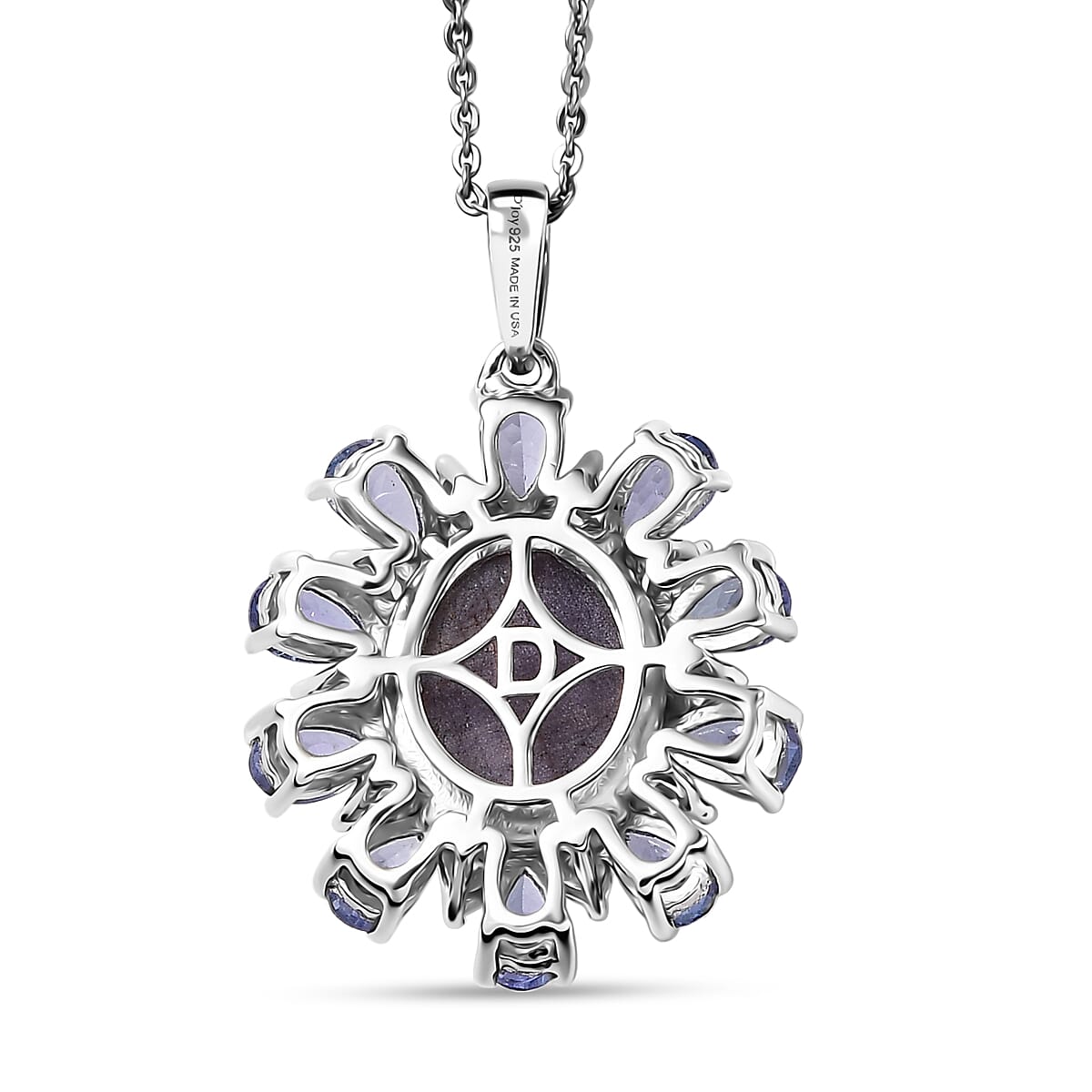 D'Joy Premium Indian Star Ruby and Multi Gemstone 9.50 ctw Pendant Necklace in Rhodium Over Sterling Silver 20 Inches image number 4