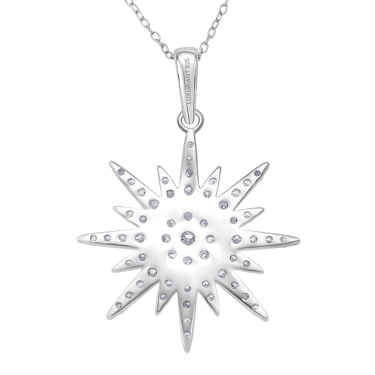Luxuriant Lab Grown Diamond G-H SI 1.00 ctw Pendant Necklace in Rhodium Over Sterling Silver 20 Inches  image number 4