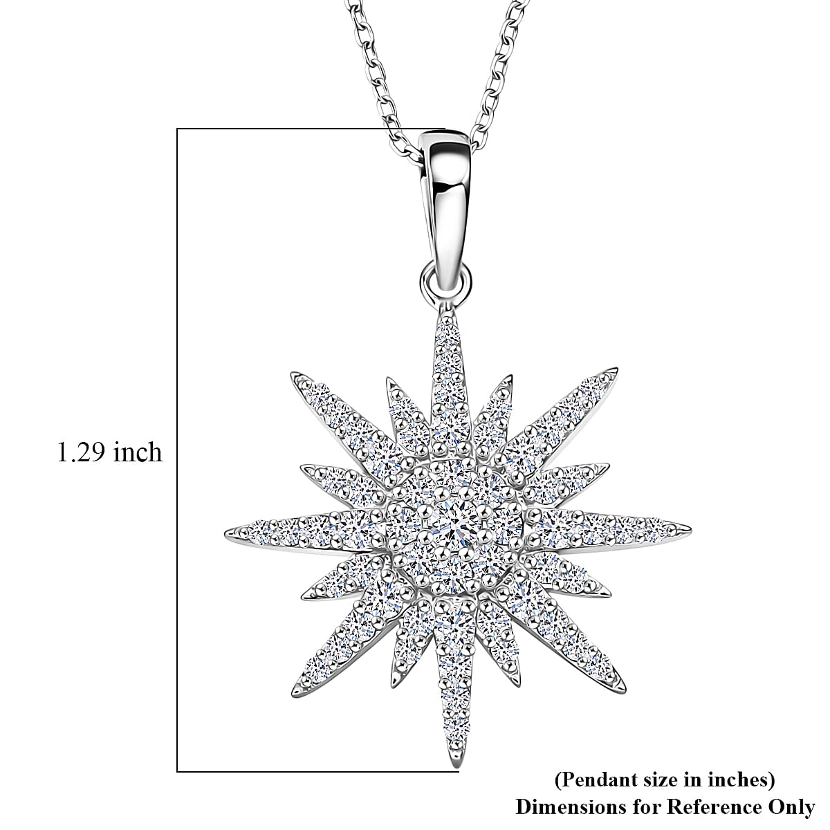 Luxuriant Lab Grown Diamond G-H SI 1.00 ctw Pendant Necklace in Rhodium Over Sterling Silver 20 Inches  image number 6