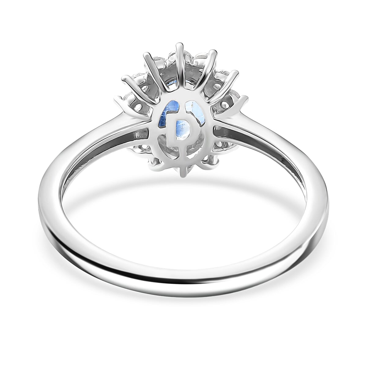 D'Joy Premium Kashmir Kyanite, White Zircon Ring (Size 10.0) and Earrings in Platinum Over Sterling Silver 2.80 ctw image number 4