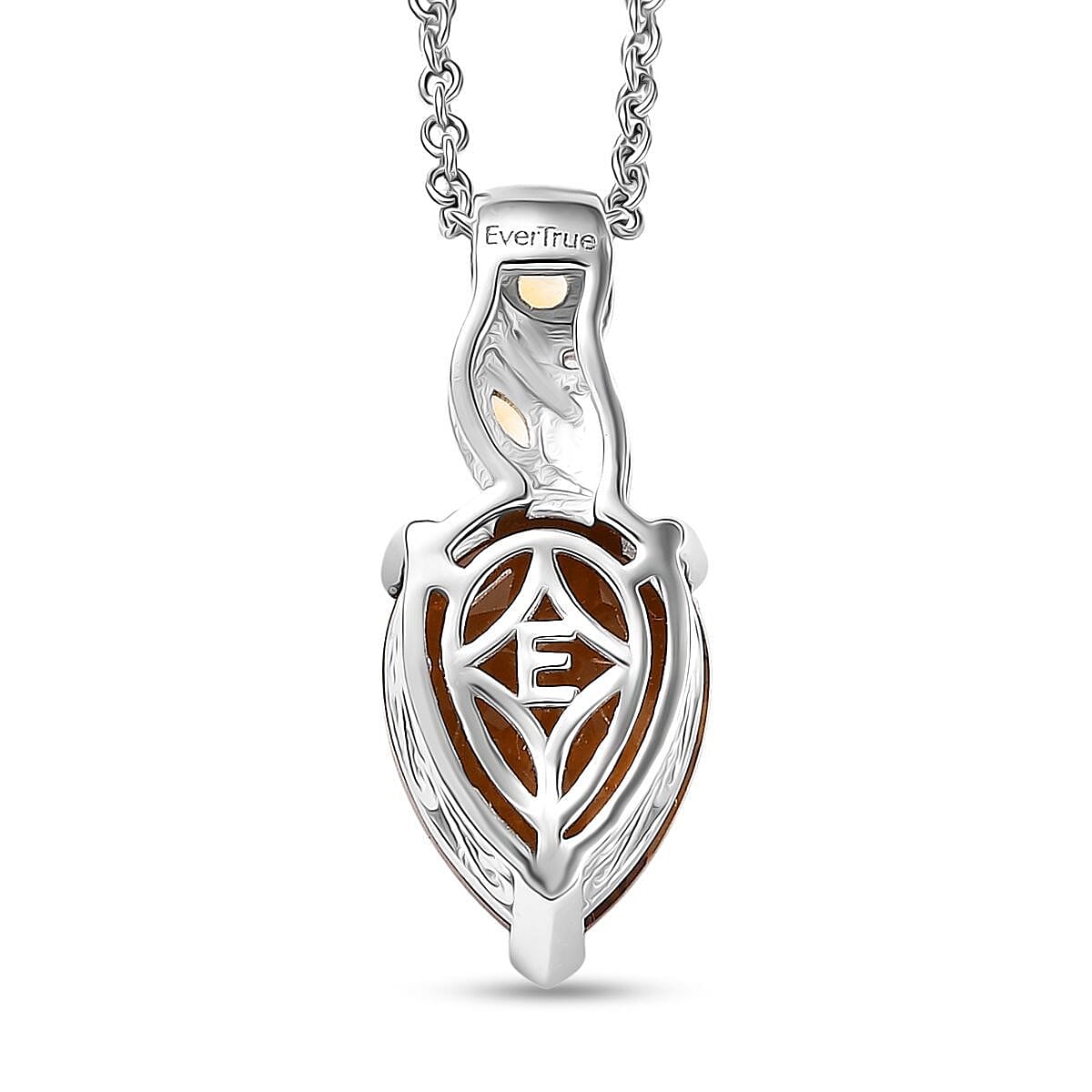 Doorbuster EverTrue Autumn Alexite, Multi Gemstone 5.35 ctw Pendant in Platinum Bond with Stainless Steel Necklace 20 Inches image number 4