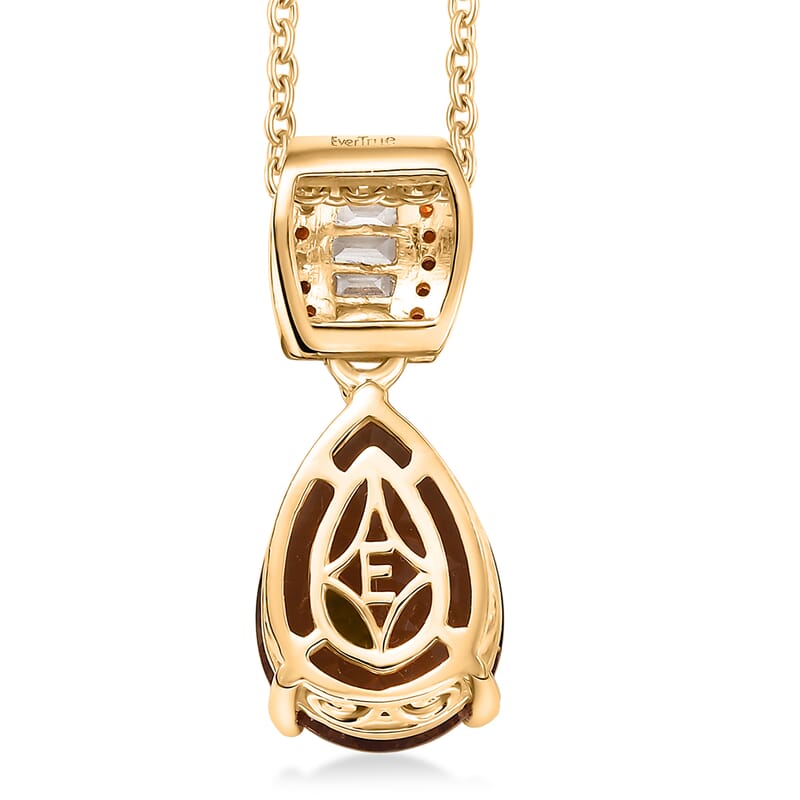 EverTrue Autumn Alexite and Multi Gemstone 5.50 ctw Pendant in 18K YG Plated with ION Plated YG Stainless Steel Necklace 20 Inches