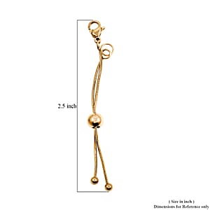 Set of 3 - 9mm Lobster Lock with Each side 2 Inch Snake Extender Chain, 6mm Adjusting Beads in ION Plated YRG and Stainless Steel