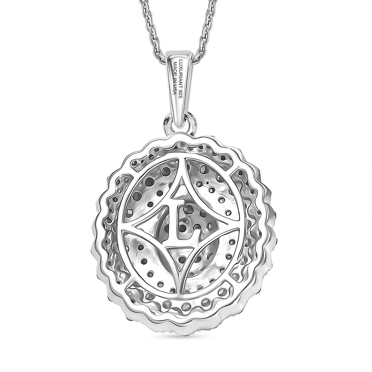 Luxuriant Lab Grown Diamond Bloom Pendant Necklace in Rhodium Over Sterling Silver 1.00 ctw (20 Inches) image number 4