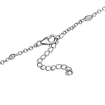 GP Celestial Dream Collection Polki Diamond Pendant Necklace in Platinum Over Sterling Silver 4.00 ctw (20 Inches)